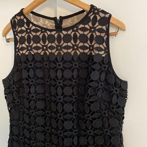 Lauren black lace overlay party dress size 12